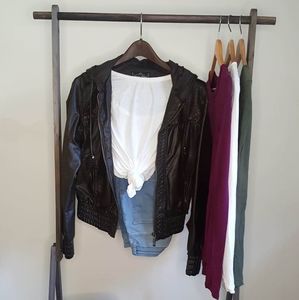 faux leather jacket